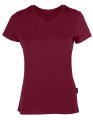 Dames T-shirt V HRM Luxury V-Neck Tees Bordeaux